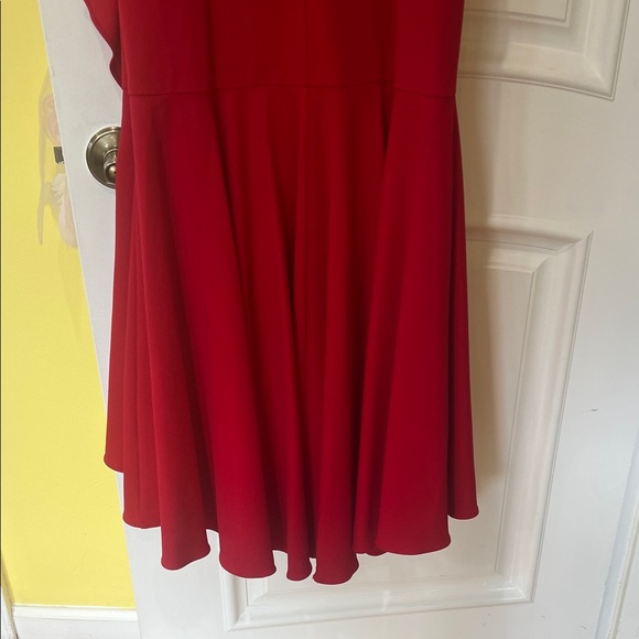 Adrianna Papell Vibrant Red Midi Dress - Picture 5 of 7